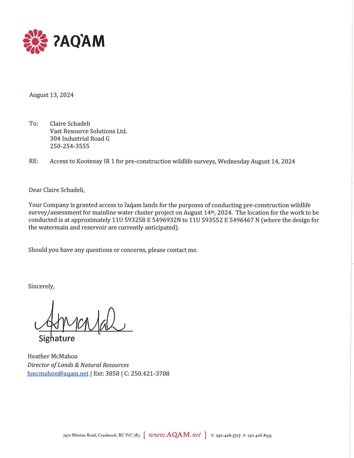 pre construction letter