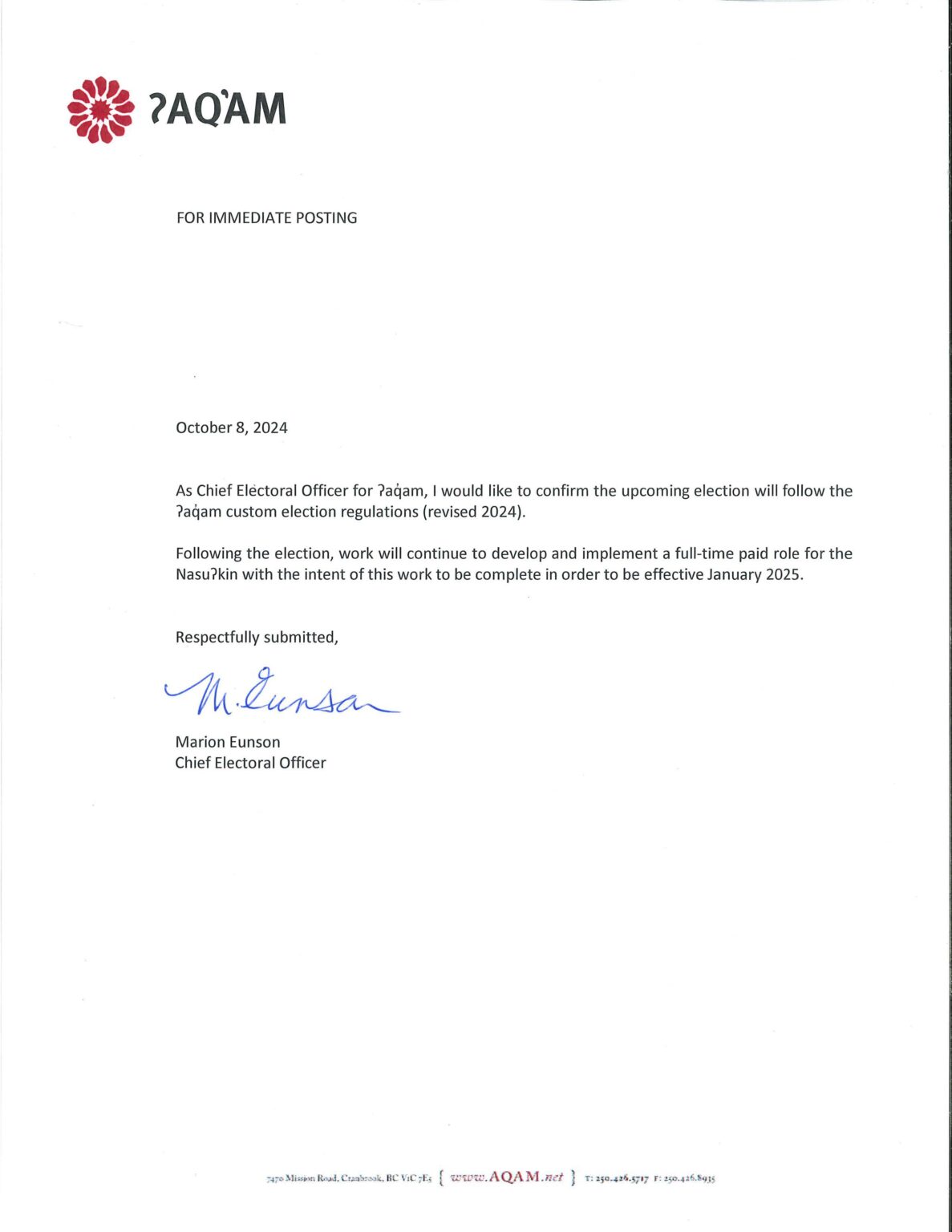election letter