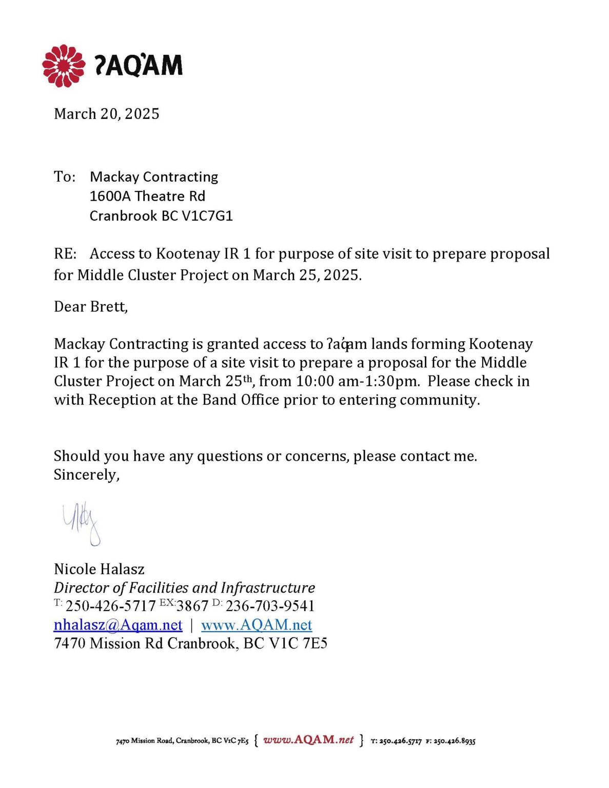 Access Letter