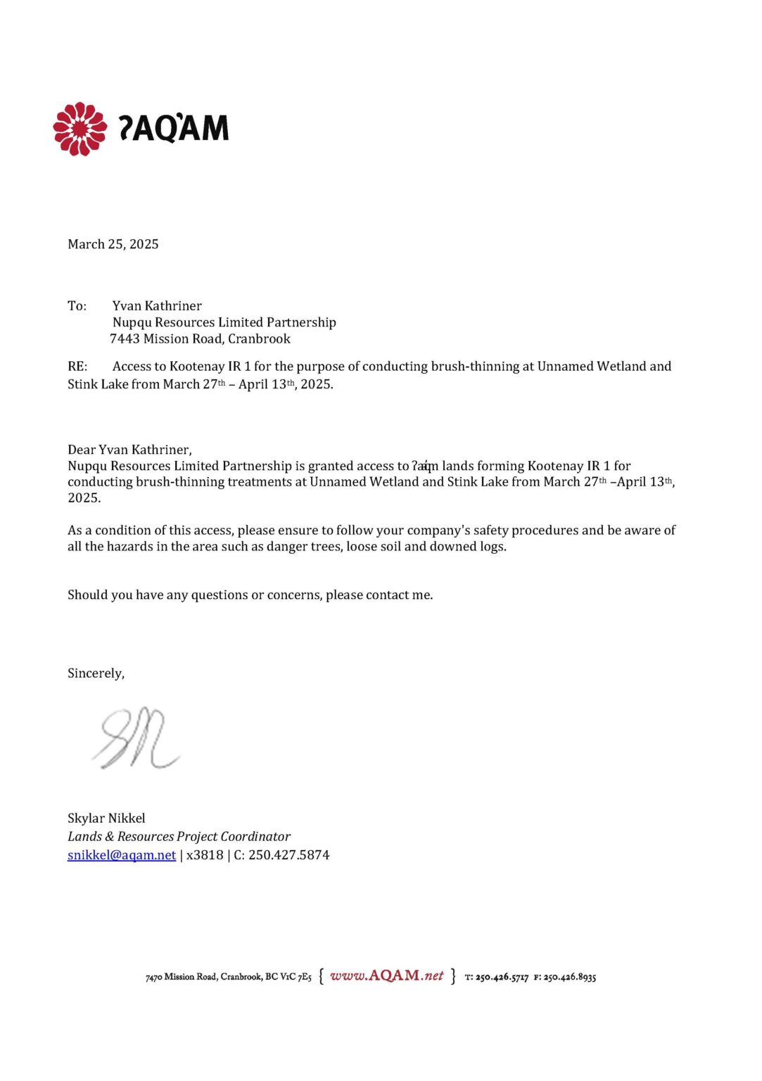 access letter