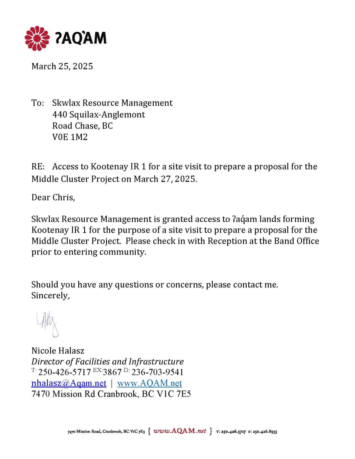 access letter