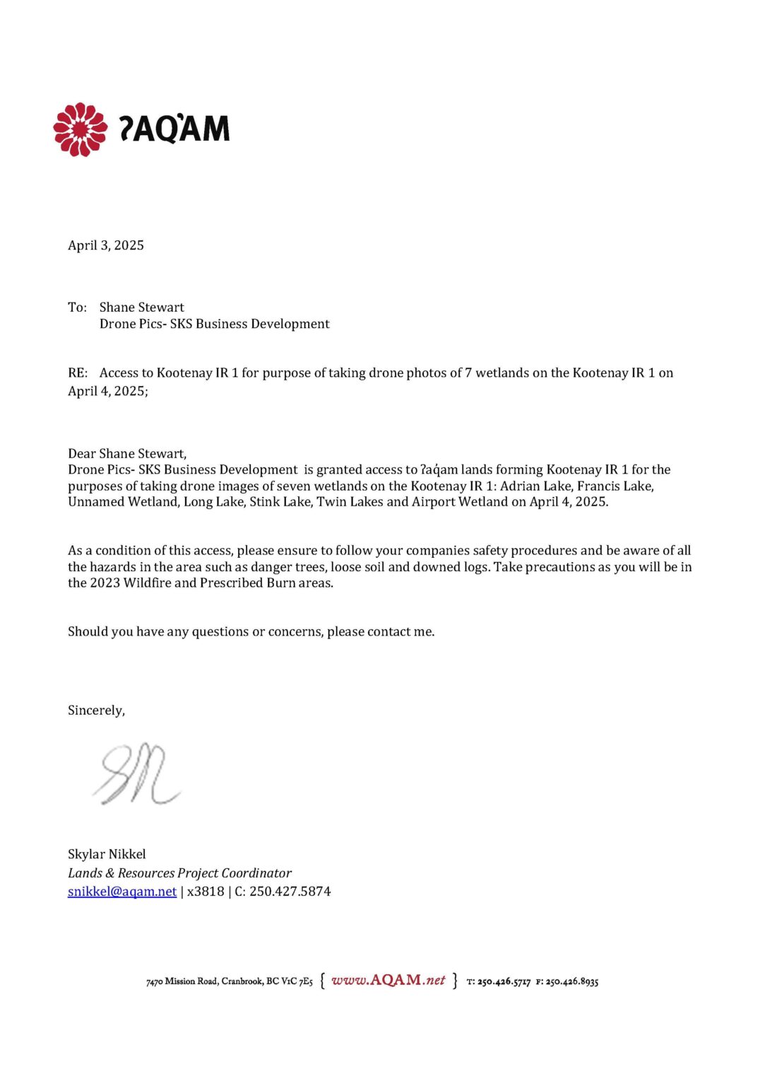 access letter
