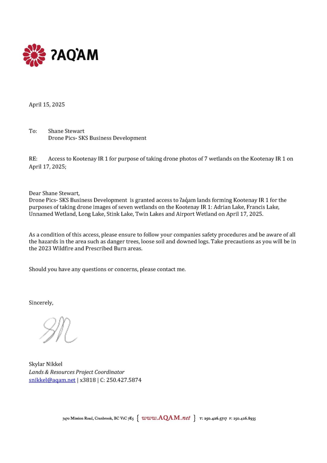 Access Letter