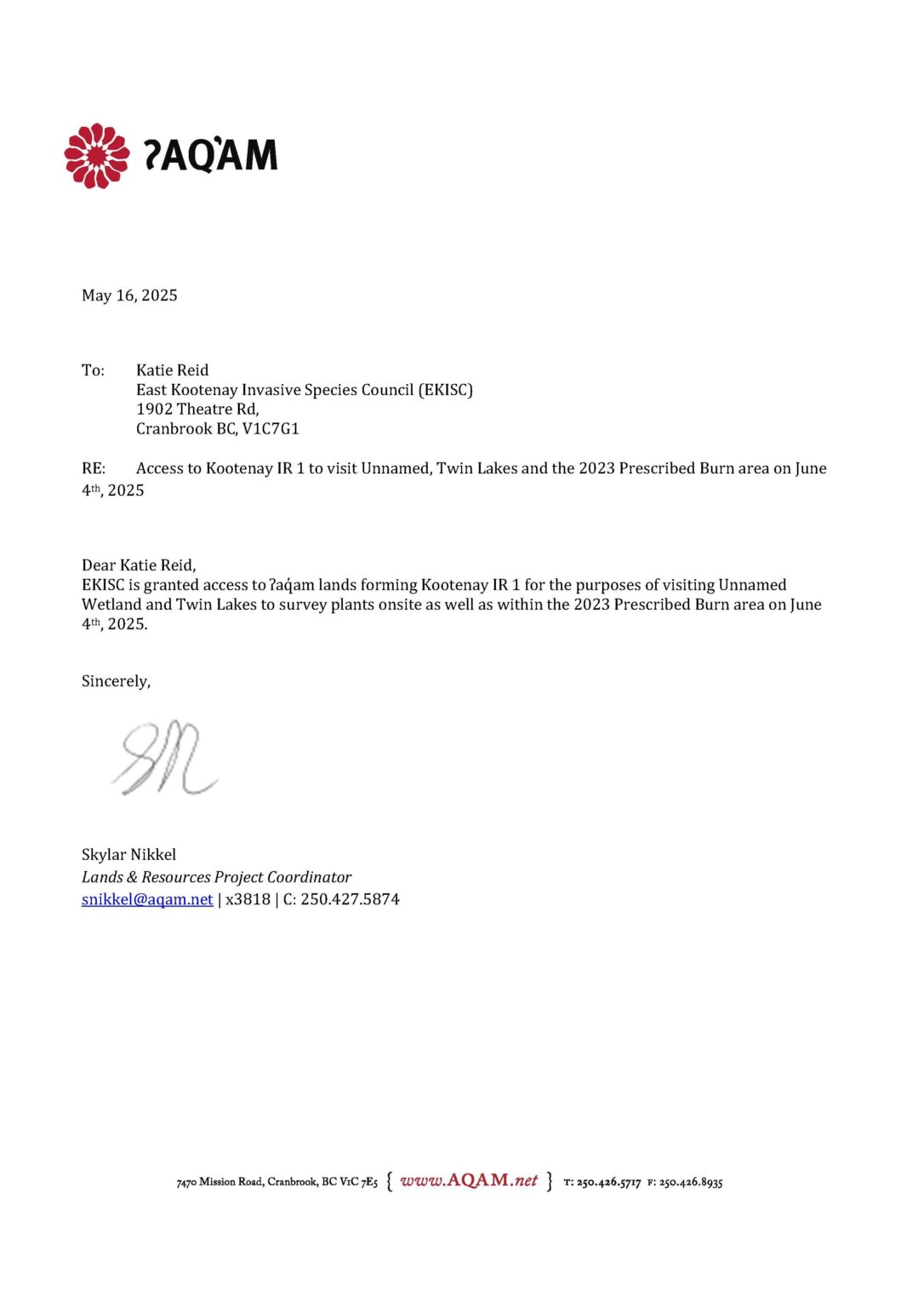 access letter