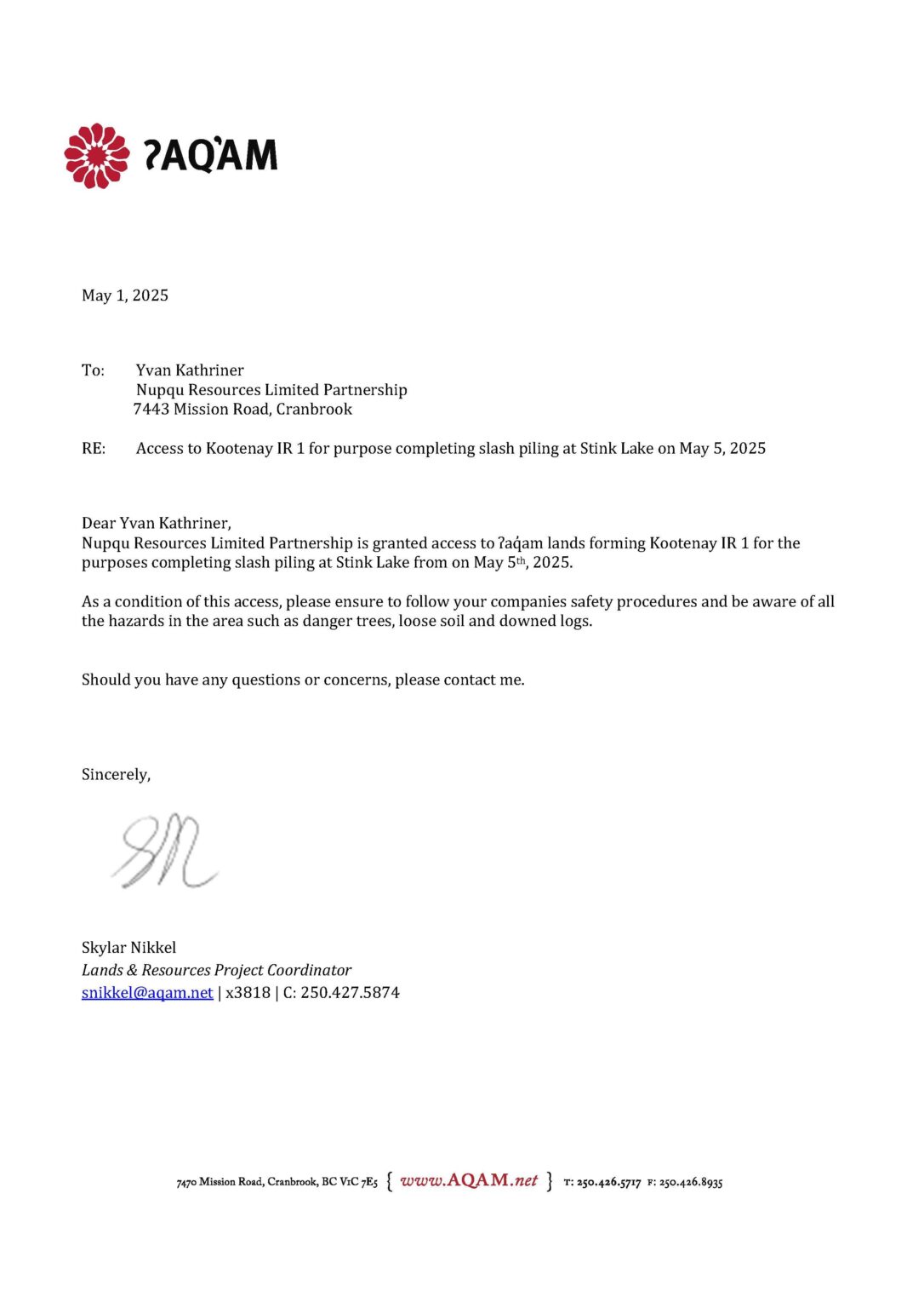 Access Letter